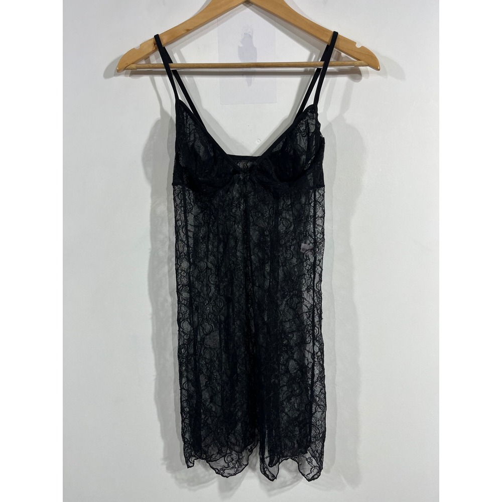 LingaDore Boho Fairy Grunge Lace Babydoll Chemise Sheer Nightgown Womens Medium